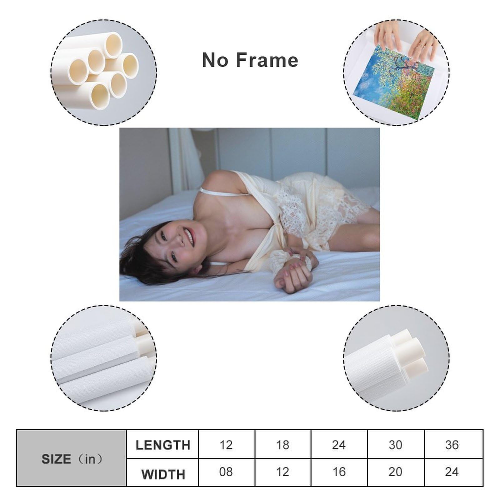 【更に値下げしました】壁掛け画 Amazon.co.jp: 大島由香里下着セクシー写真壁飾りポスター アート