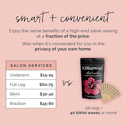 Miniatura 5 de Cuentas de cera dura para depilación fórmula corporal todo en uno Nuestro versátil rosa más querido por KoluaWax para cara bikini piernas axilas