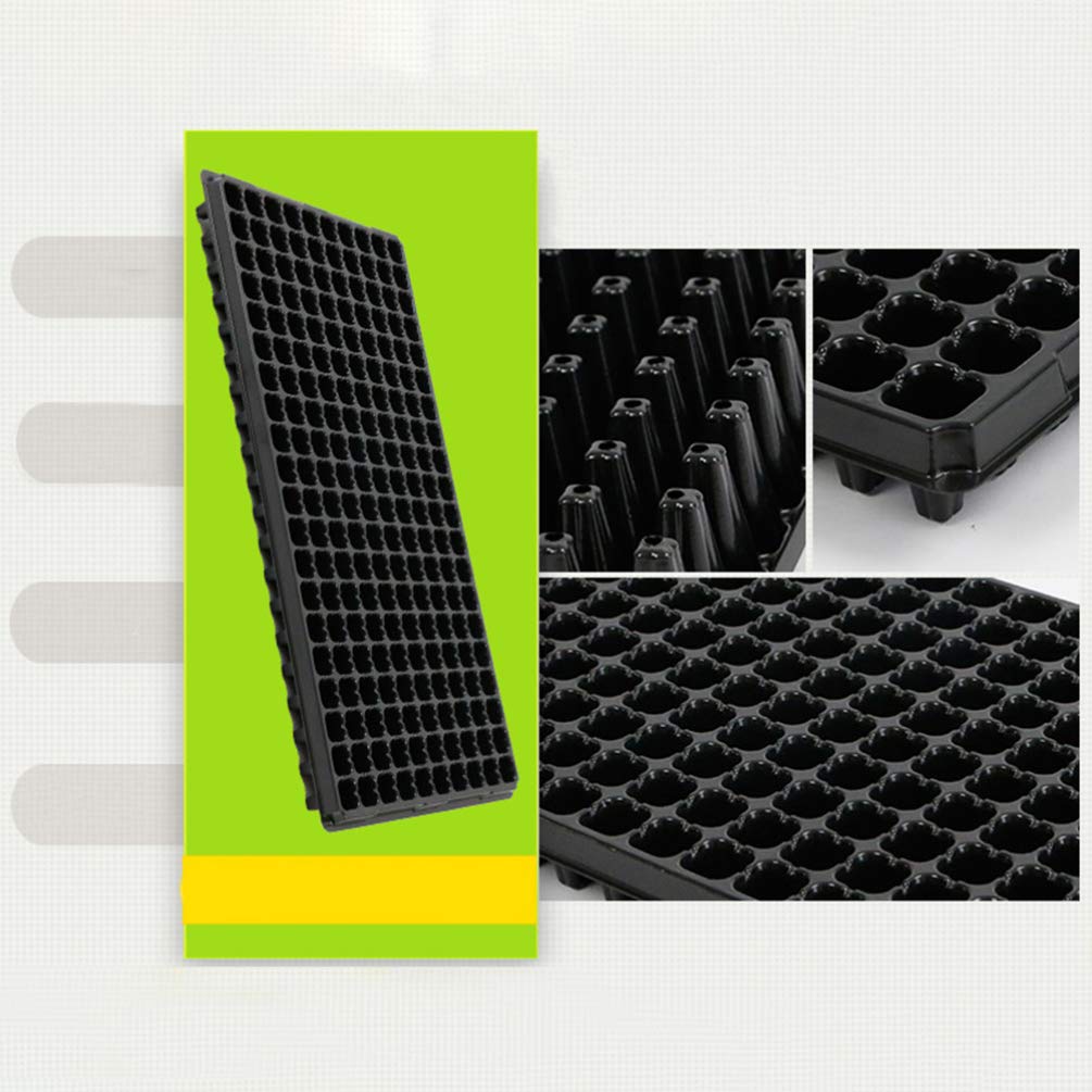 Cabilock 5 Pcs Plateaux de Semences 50 Cellules Semis Plateau de Démarrage Jardinage Germination Plateau Plante Kit de Démarrage pour La Propagation des Semis Noir