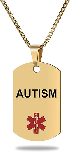 Miniatura 41 de Collar de alerta médica, etiqueta grabada con láser, grabado personalizado, etiqueta de identificación de acero inoxidable, colgante para hombres