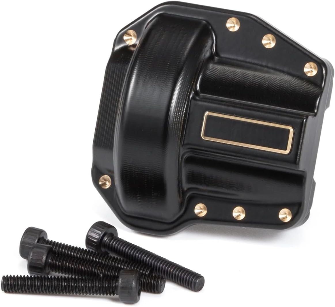 AR45 Differential Cover Black Coating Brass Weights Axle Diff Cover for Stock Axial SCX10 III CJ-7 SCX10 Pro AR45P Axle