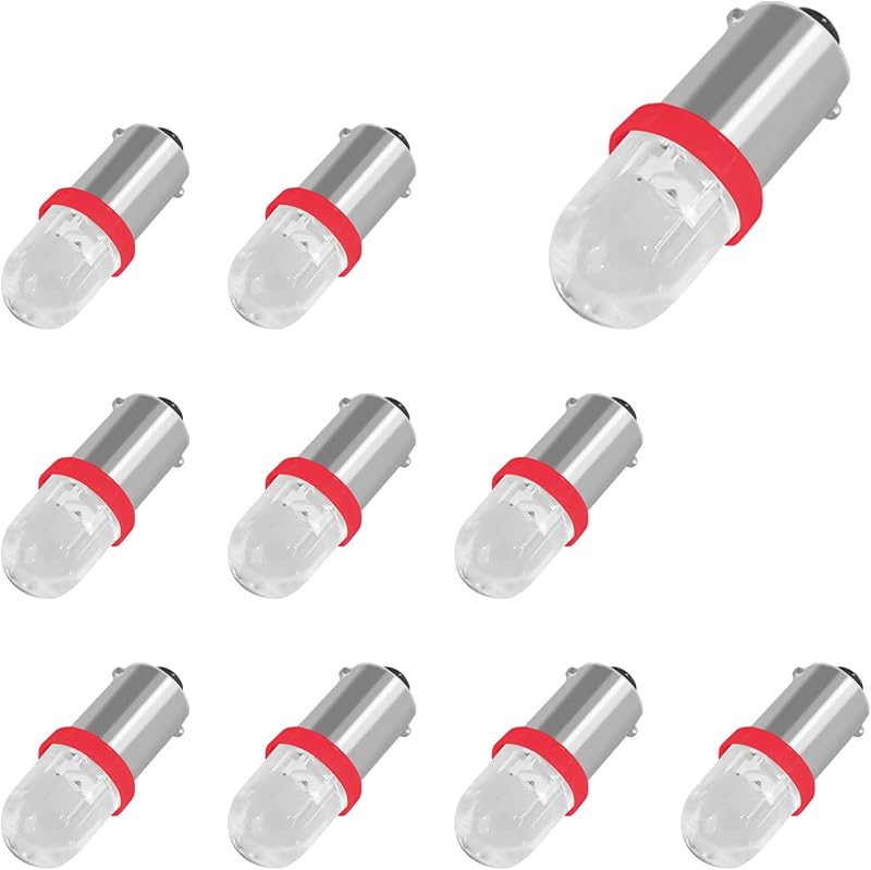 Lâmpadas LED BA9S KUQUTIDY 3030-SMD 6000 K vermelhas para iluminação interna automotiva – Kit com 10 unidades