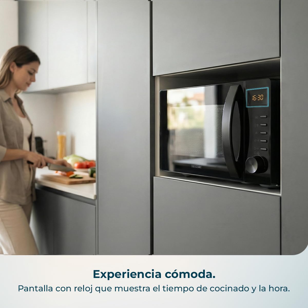 Cecotec Microondas con Grill Proclean 5105 Black. 700W, 20L, Tecnología 3DWave, Grill, 5 Niveles Potencia, Temporizador 30 Min, Descongelación, Pantalla con Reloj, Gratinados Perfectos — view 9