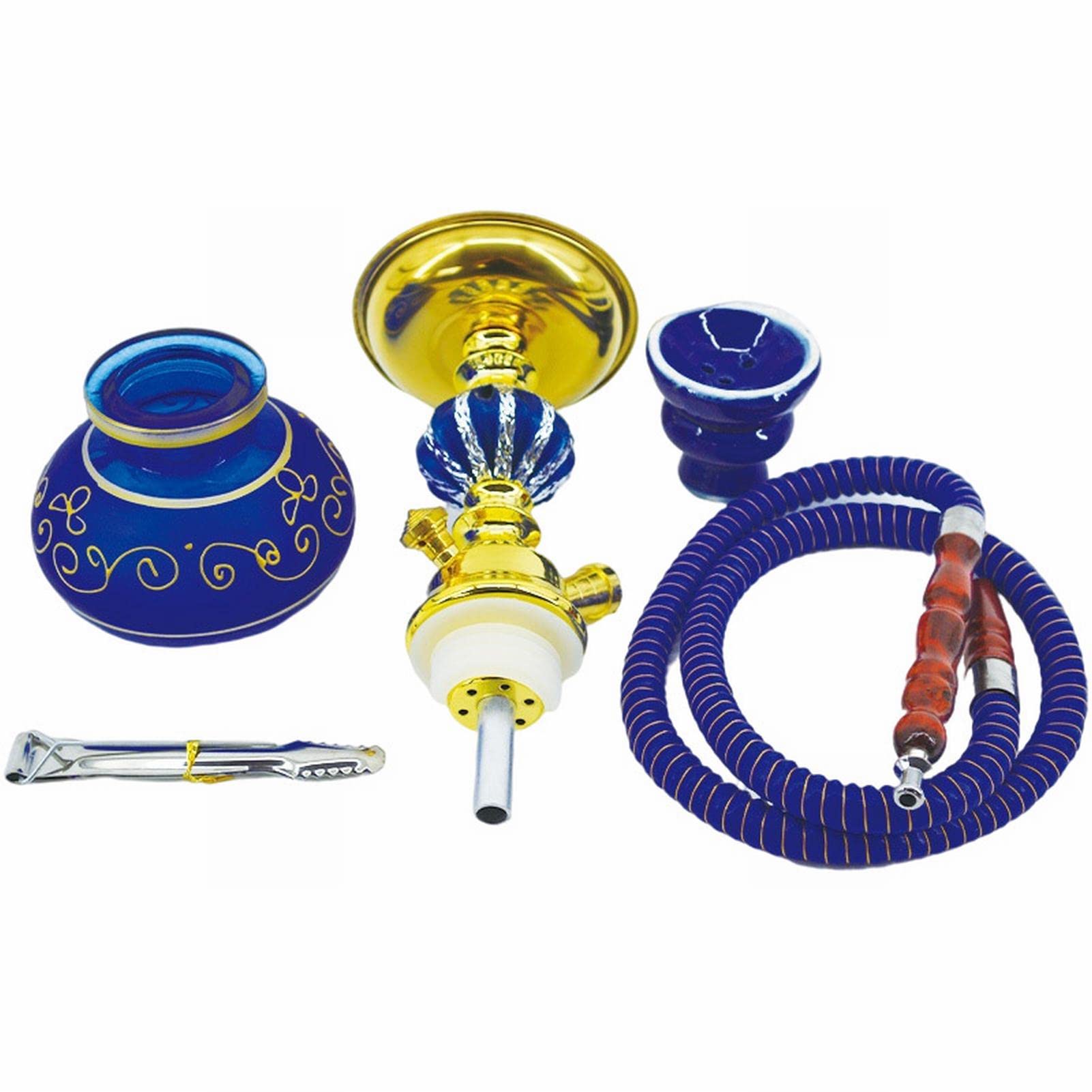 Copa De Cristal Moderna De Lujo 1 Manguera Shisha Combo Conjunto De La Copa De La Cachimba Portátil Fácil De Desmontar Y Limpiar Con Súper Durabilidad C