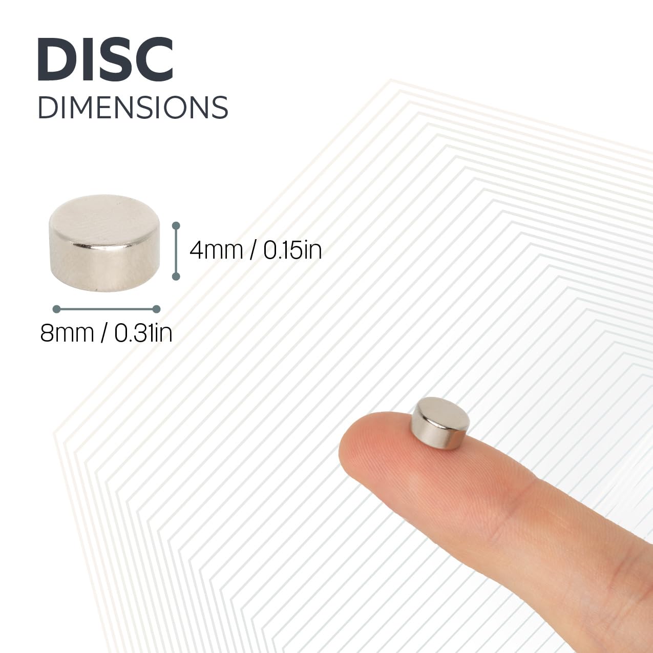 N35 Maget de Néodyme - 8mm de diamètre x 4mm D'Épaisseur - 1,47kg de Traction - Pack de 100