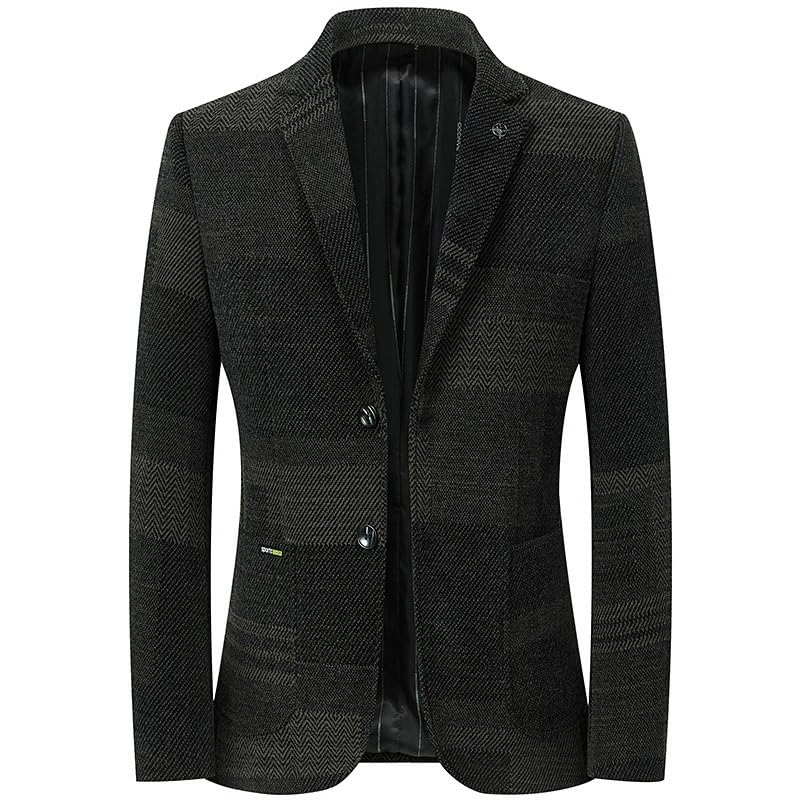 Men's Thick Slim Fit Casual Korean Autumn Winter Trendy Sport Coat for Business Daily Wear