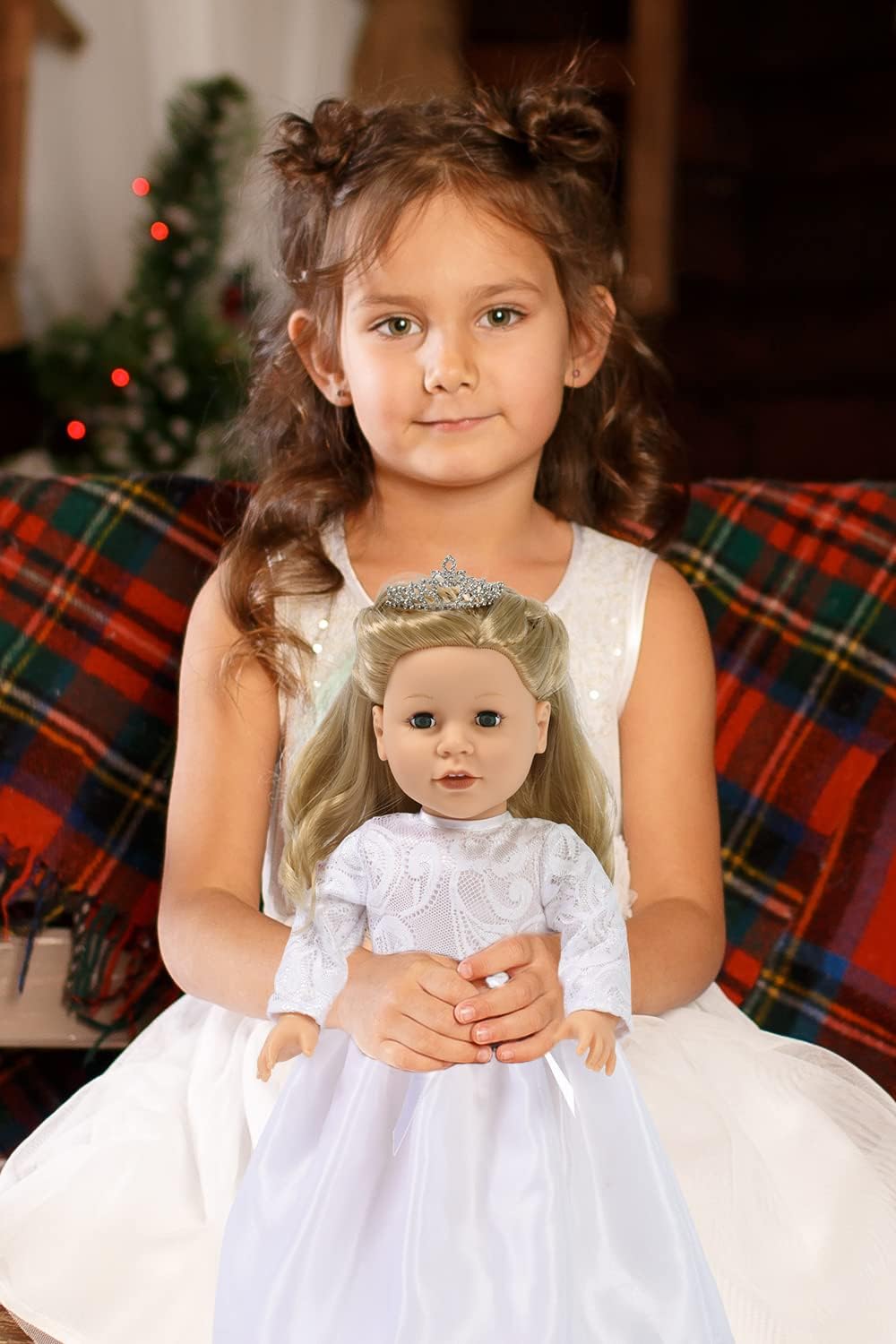 The New York Doll Collection Wedding Gown and Veil with Tiara for 18 inch Dolls