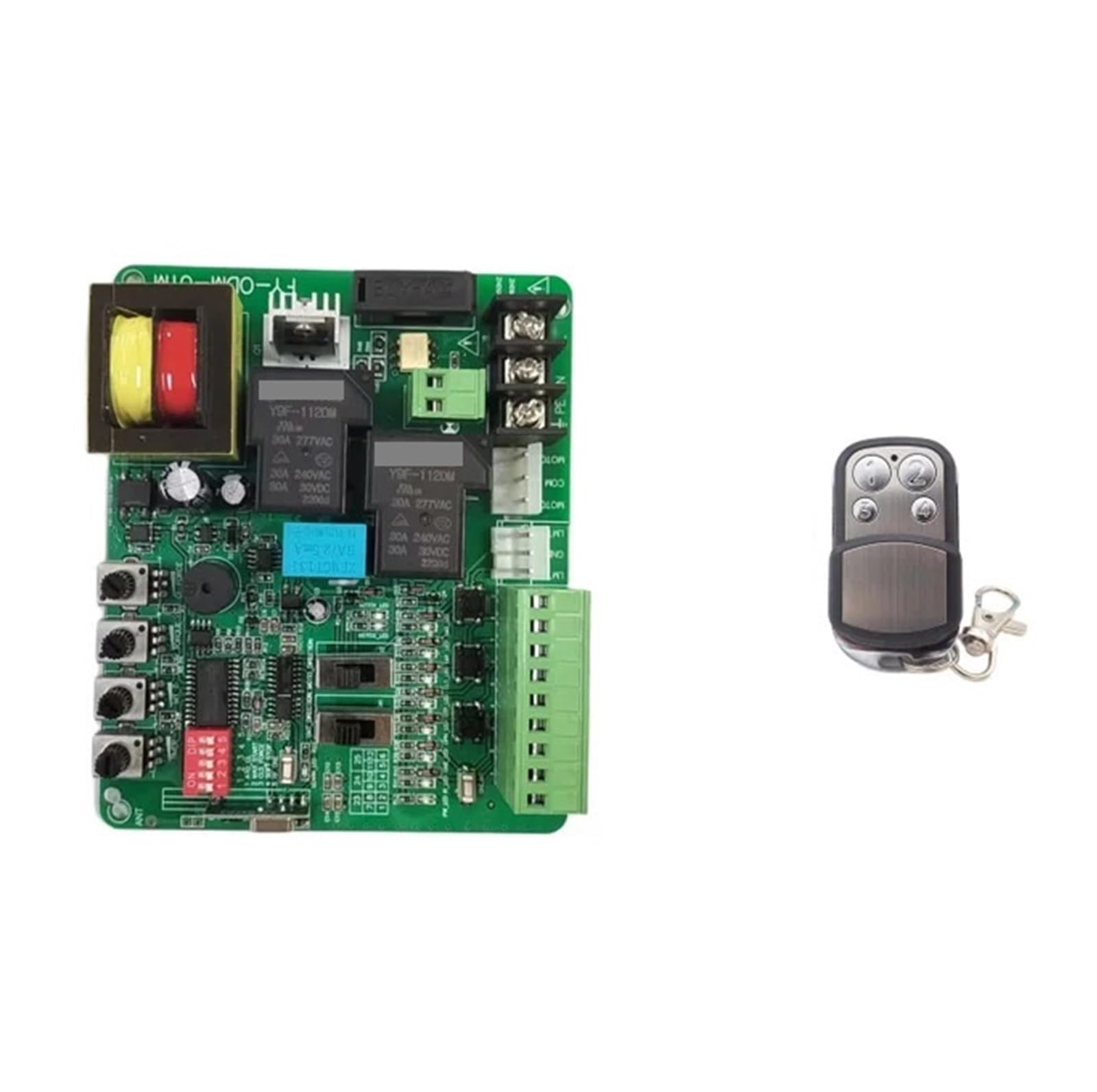 Control Board for AC Sliding Gate Motor Circuit Board with Slow Stop Automatic Closing Remote Control Strong Sensitivity(PCB 2 Remote)