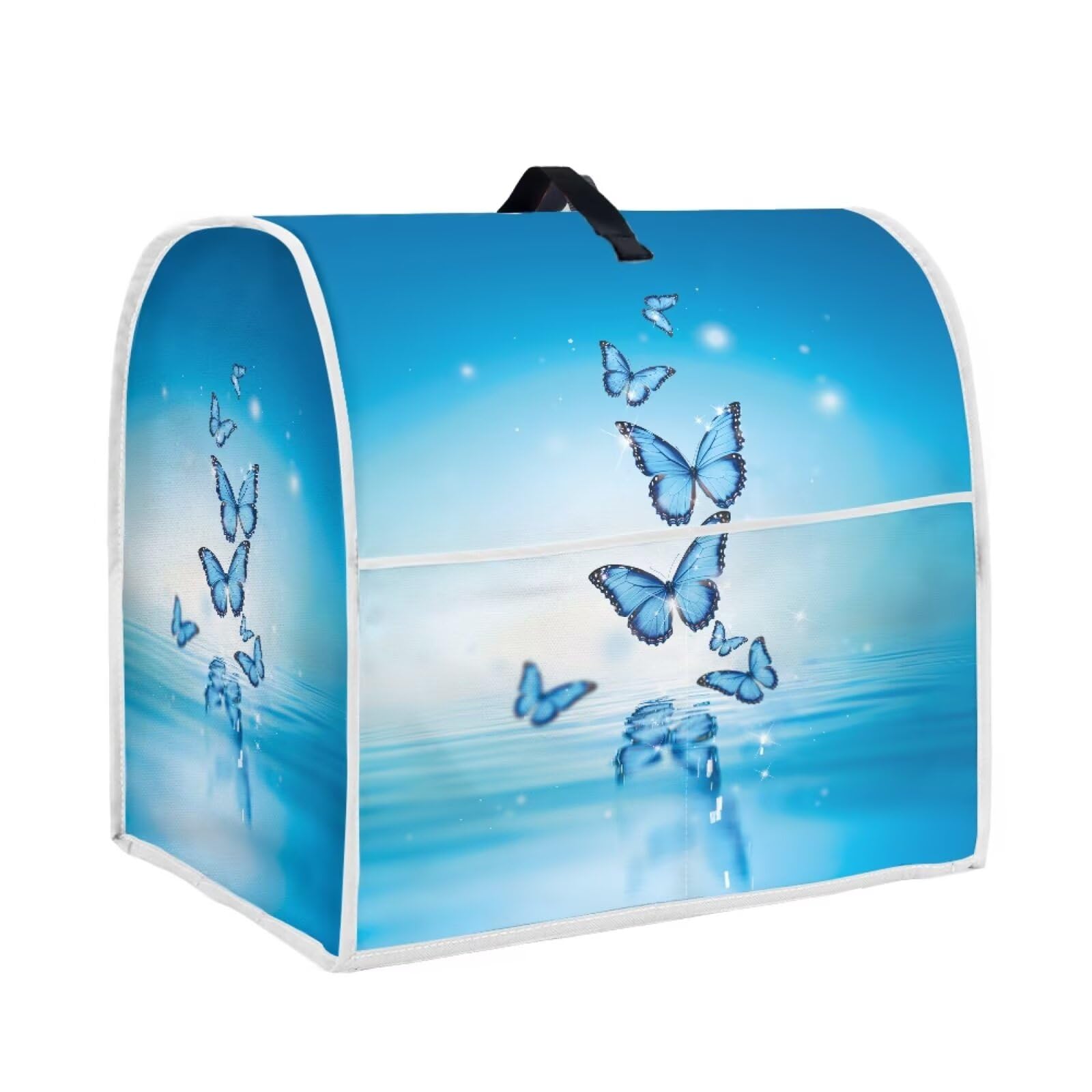 HUISEFOR Butterfly Stand Mixer Cover Dust Protective Blue Stand Mixer Covers For Kitchen Aid 4.5-5 Quart Mixers Dustproof Cloth Cover for Small Appliance Protector 2025 — image 1