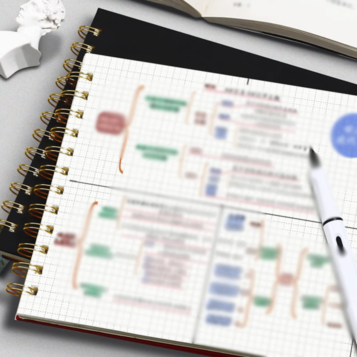 Amazon | QQZSG リングノート A5 ノート リングメモ帳 240ページ 120枚