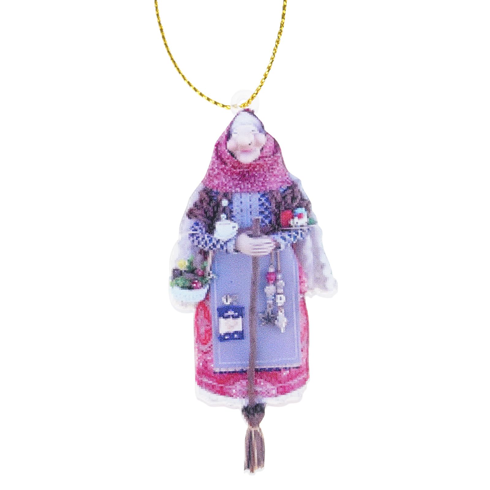 Buxuaaaa Girls Blue Skirt Witch 2D Flat Acrylic Keychains For Purses Charms For Handbag Backpack Witch Keychains, Car Keychain Accessories, Car Rings For Women