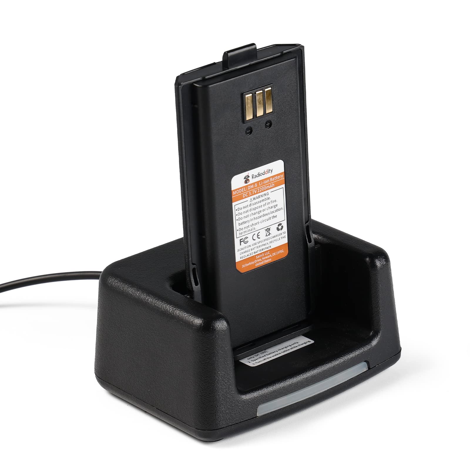 Radioddity GA-510 Original Li-ion Battery, 2200mAh, 7.4V, True High-Capacity Replacement Battery for GD-77, GD-77S, GA-510, DM-1801