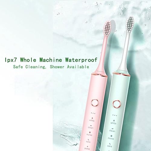 Miniatura 6 de TETHBY Cepillo de dientes eléctrico con 8 cabezales de cepillo de dientes, cepillos de dientes recargables sónicos, 6 modos opcionales, cepillos de