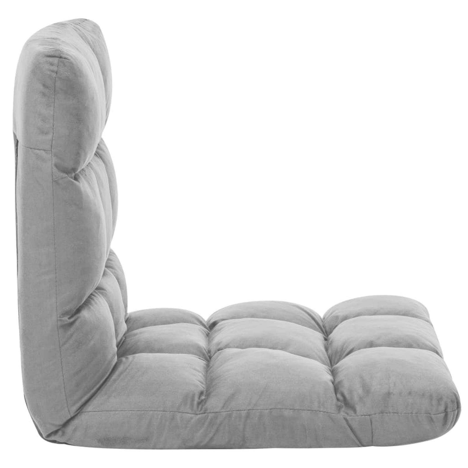 ShGaxin Chaise longue de sol pliable, chaises longues de jardin, chaises longues extérieures, hamacs et chaises longues plage, hamac terrasse, chaises de terrasse, microfibre grise