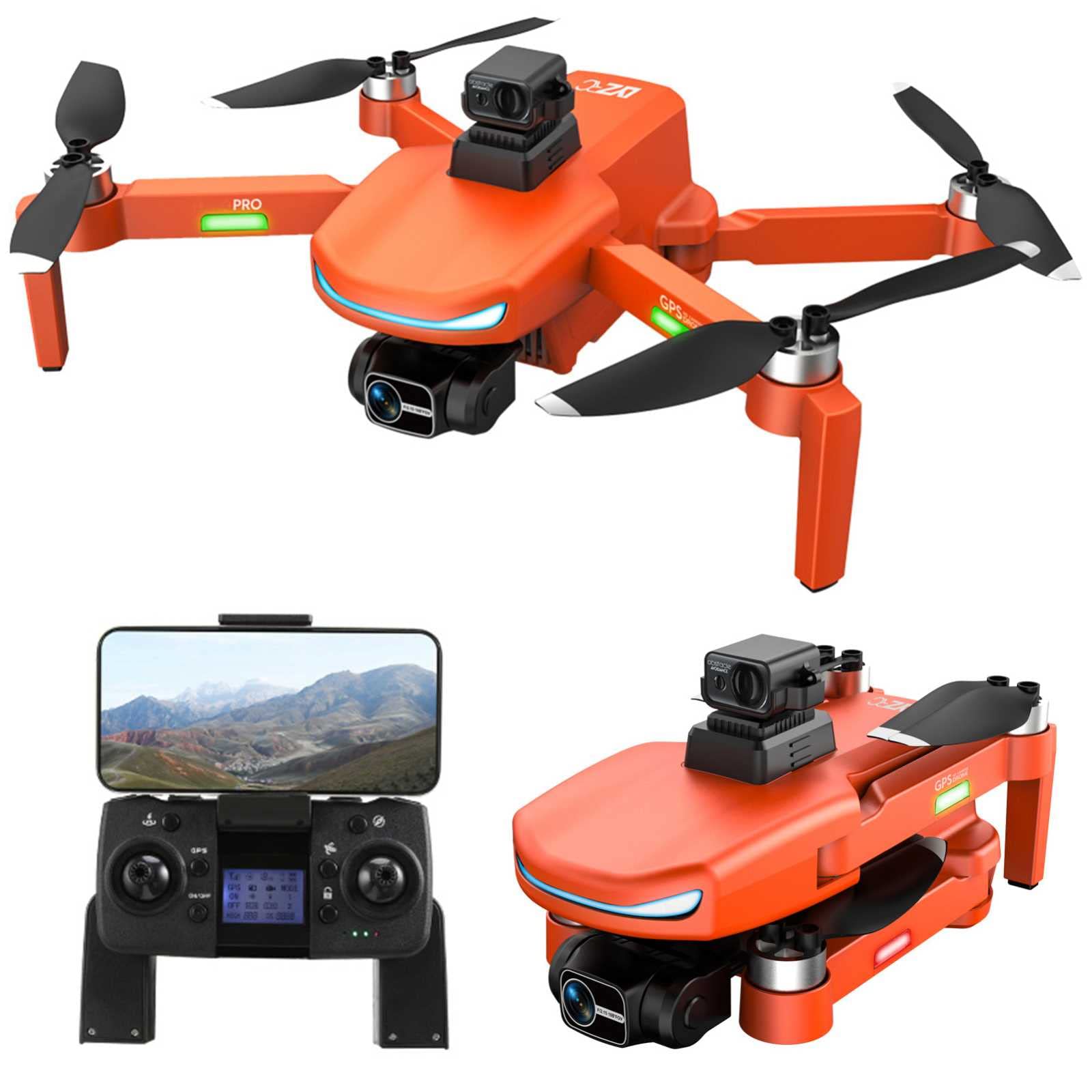 Drone con telecamere con Fotocamera per Adulti 4K, Fotocamera con Gimbal a 3 Assi Drone con Fotocamera, prevenzione degli Ostacoli, quadricottero Senza spazzole con Trasmissione 5G