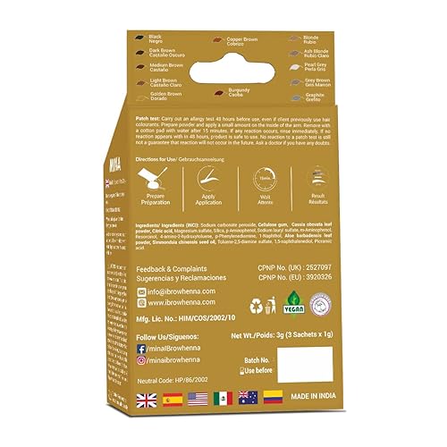 Miniatura 74 de MinaiBrow Polvo de tinte natural negro con agua de rosas y pincel en ángulo duo, tinte instantáneo para cejas a prueba de manchas para una cobertura