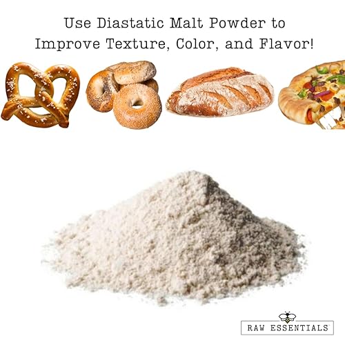 Miniatura 3 de Raw Essentials Polvo de malta diastática, secreto para hornear utilizado por panaderos profesionales, mejora el sabor y la textura de tus productos