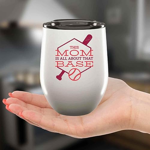 Miniatura 4 de Funny Gift - Baseball Mom Gift, Ideal For Mother's Day - Framed Bat And Ball That Base This Moms On 11oz Ceramic Mug 12oz Wine Tumbler Cup