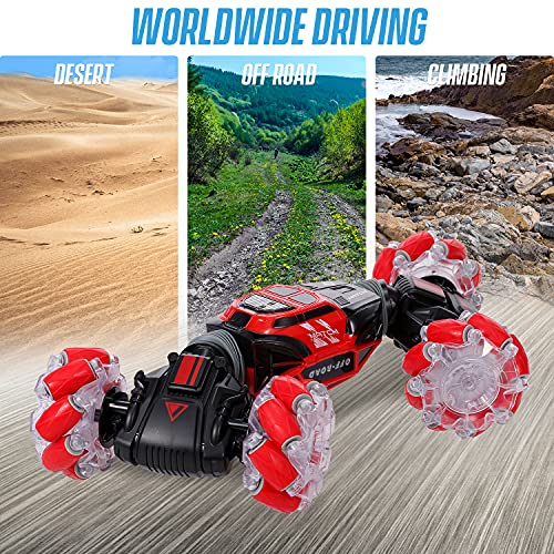 Miaoqian Carro de acrobacia RC Relógio de 4WD Controle de sensor de gestos Carro elétrico deformável