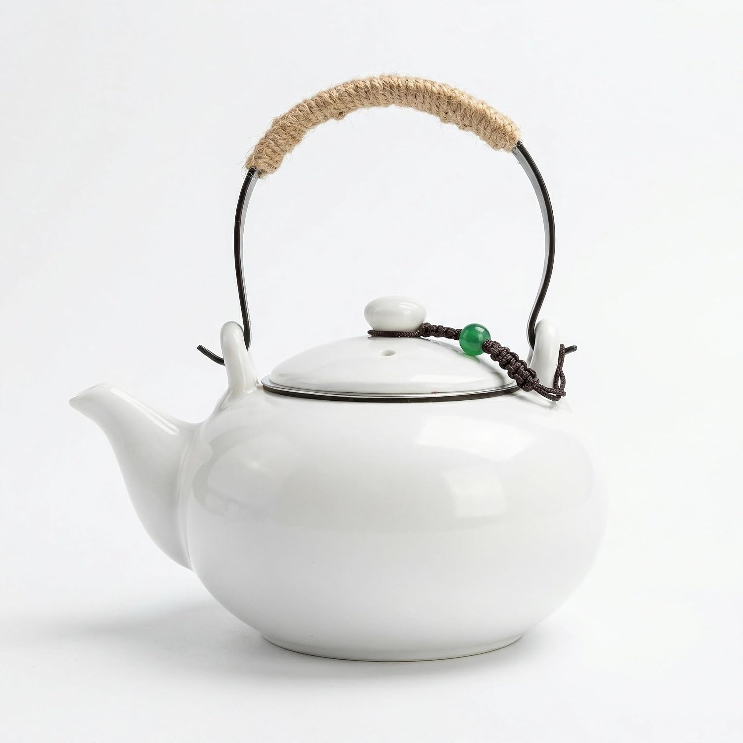 Japanese Teapot with Infuser Ceramic Tea Pot with Removable Stainless Steel Filter for Loose Tea 25 OZ/750ml for Office Home Men Women as Gift Blue