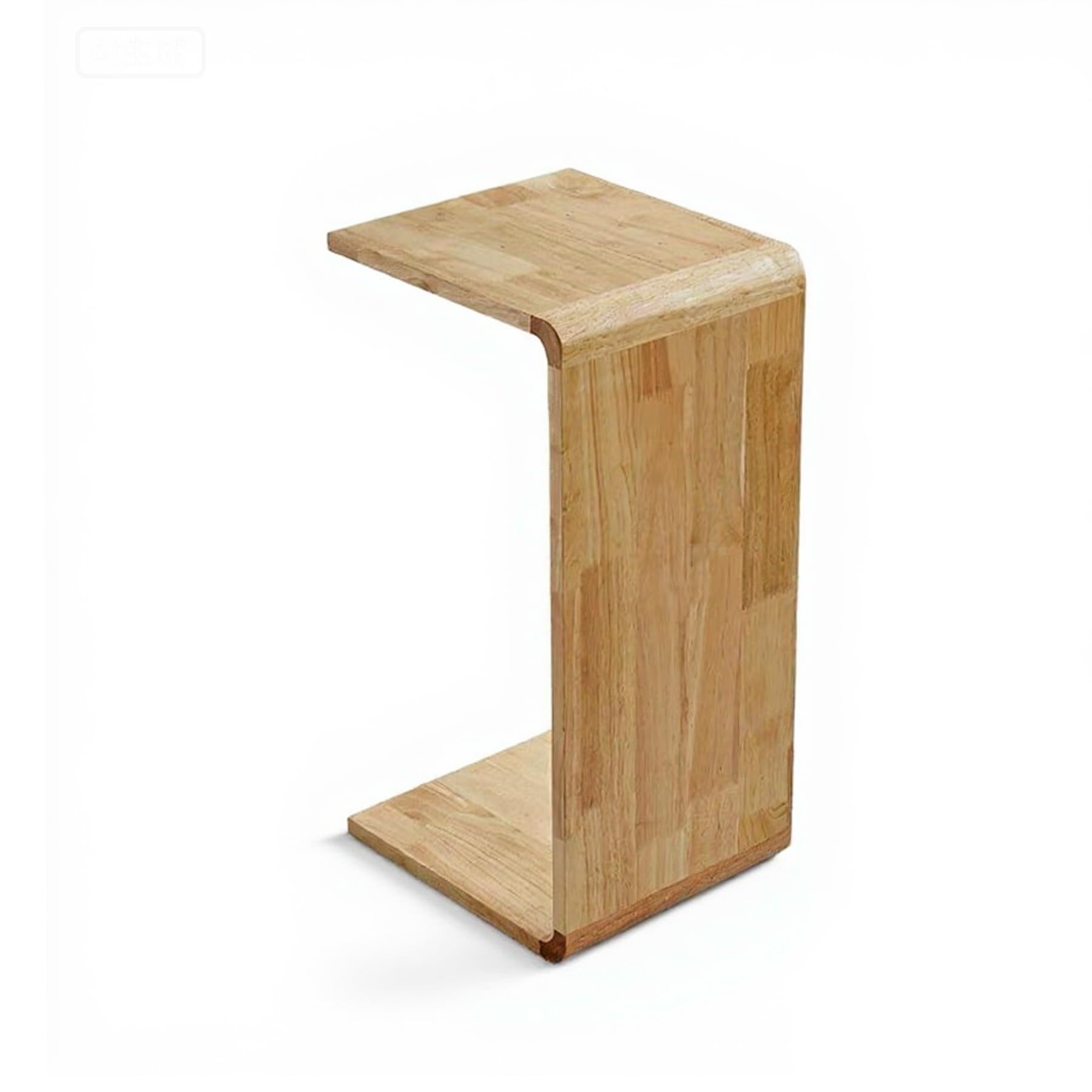 Table d'appoint en bois en forme de U au design épuré et finitions haut de gamme