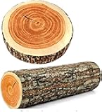 Natural Round Stump Throw Pillow, 3D Digital Print Comfortable Wood Log Pillow, Funny Cute Wood Trunk Pillows Stump Cylinder Floor Cushion for Home Sofa Living Room Decor (2PCS)