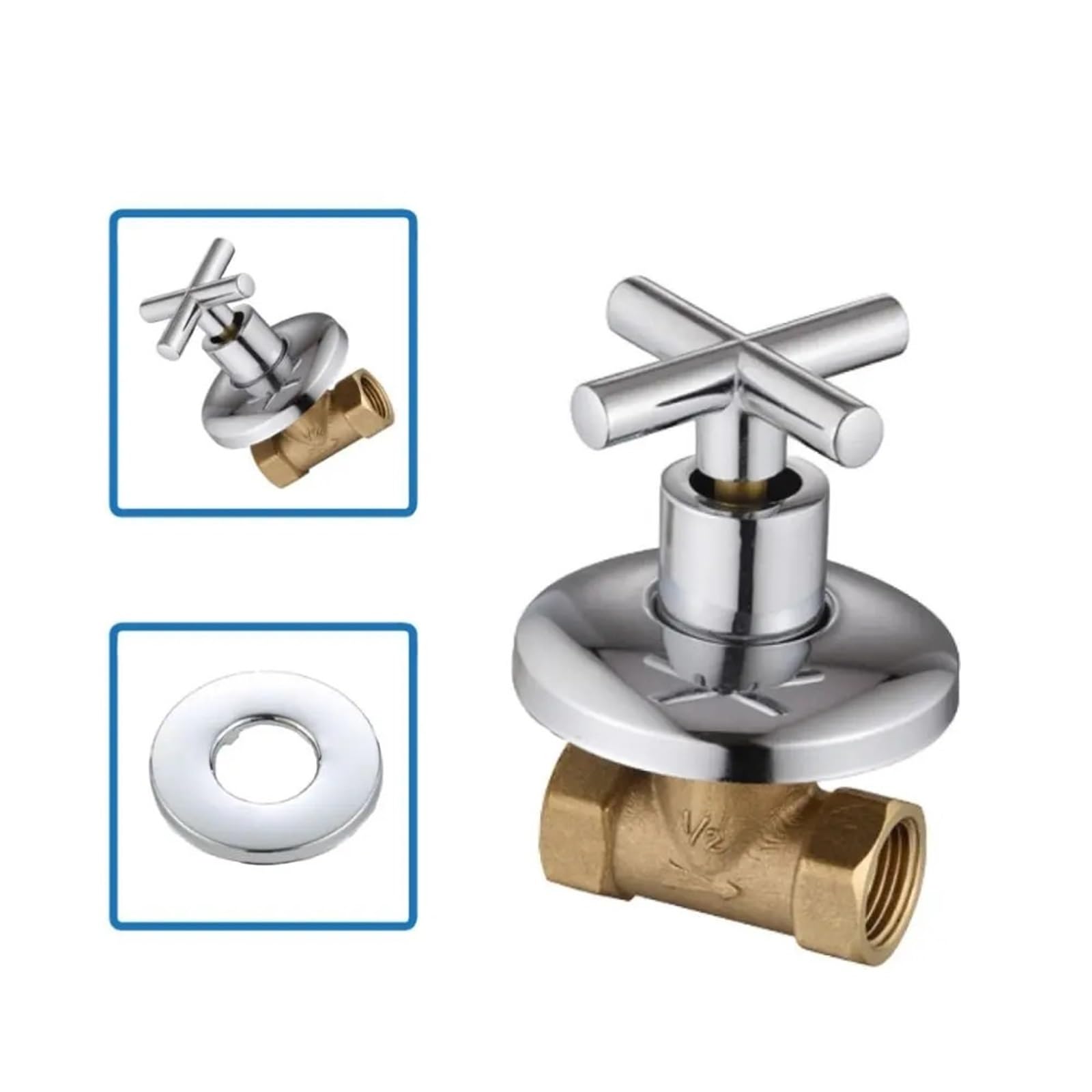 Valvola a Saracinesca in Ottone Valvola di arresto for doccia in ottone da 1/2" 3/4"