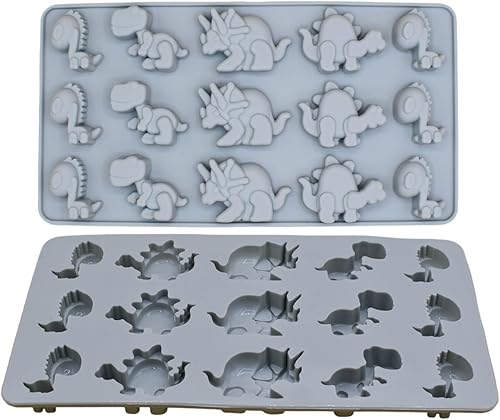 Dinosaurio transparente Dino Stegosaurus Triceratops Tyrannosaurus REX TREX Kids DIY Treats Congelador y Horno Seguro para Resina Epoxi Chocolate y