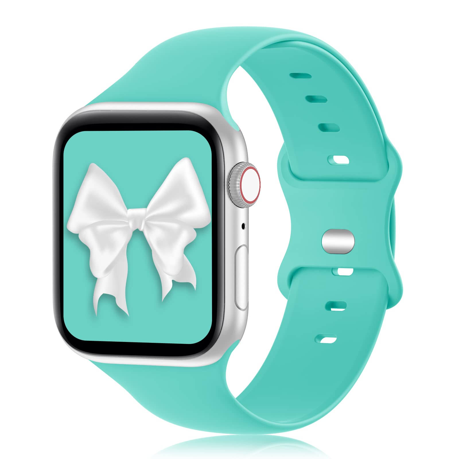 BandictionBandiction Compatible with Apple Watch Series 3 38mm Series 5 40mm iWatch Bands 38mm 40mm 41mm, Soft Silicone Sport Replacement Strap Compatible for iWatch SE 3 Series 11 10 9 8 7 6 5 4 3 2 1 Ultra 3