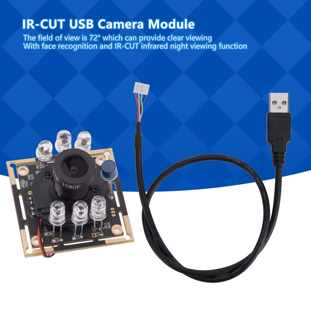 Telecamera USB 1280x720 Riconoscimento facciale Visione notturna IR Plug and Play per PC Windows Android Linux Videochiamate di sorveglianza di sicurezza