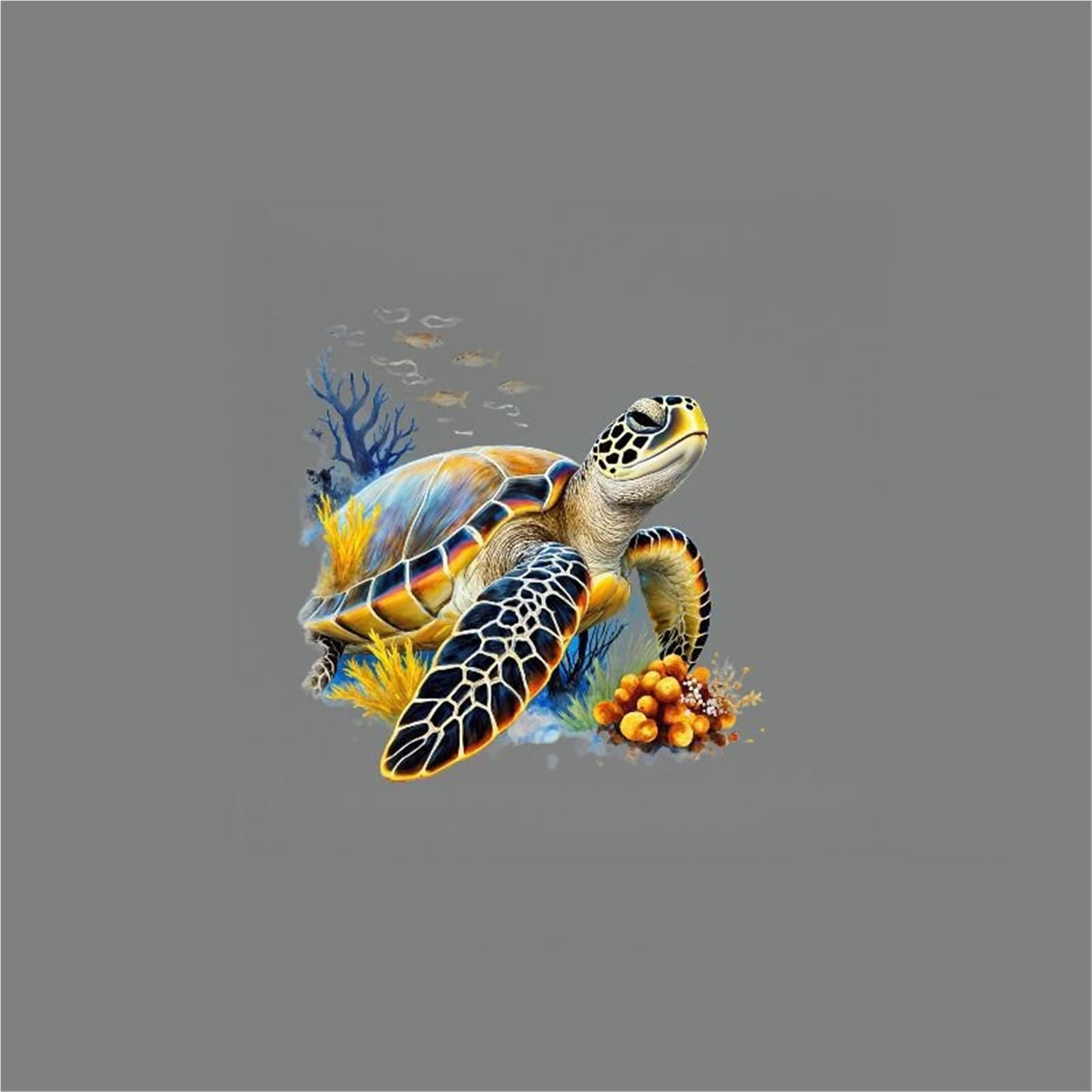 Hafgdj One Color 1Pc Sea Turtle Sticker Underwater Scene Waterproof Decal For Motorcycle Car Window Body Skateboard
