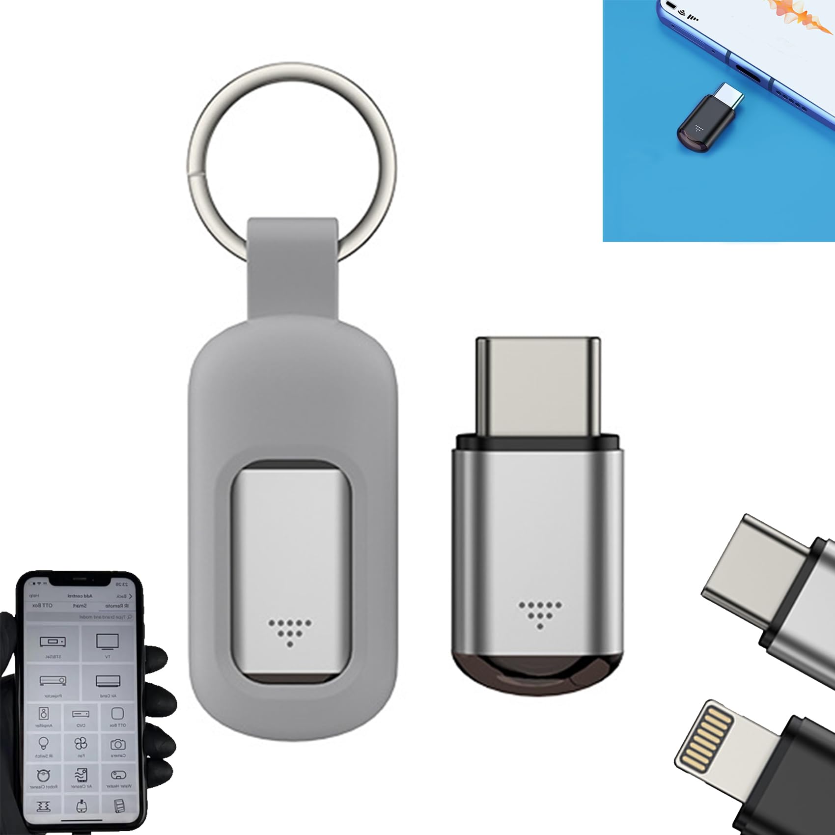 Cyberplex Mini Hacking Device, Cyber Bender, Remote - Silver Type-C