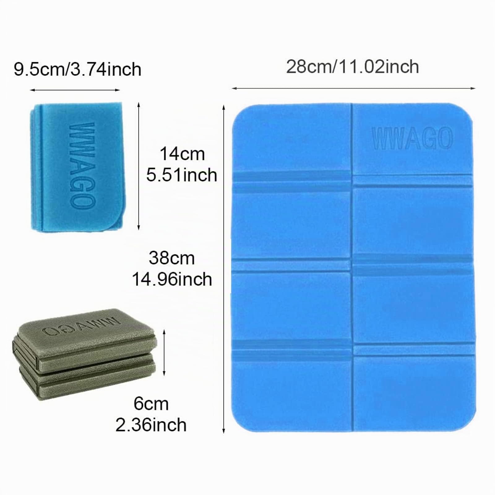 3 Stück Thermo Sitzkissen Outdoor Faltbar Sitzunterlage XPE Sitzmatte Wasserdicht Thermositzauflagen Tragbar Spielplatz Matte Kinder für Unterwegs Garten Camping Picknick Wandern