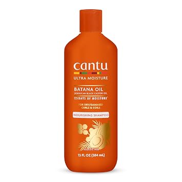 Cantu Ultra Moisture Nourishing Shampoo with Batana & Jamaican Black Castor Oils for Dry Hair, Sulfate-Free, 13 fl oz