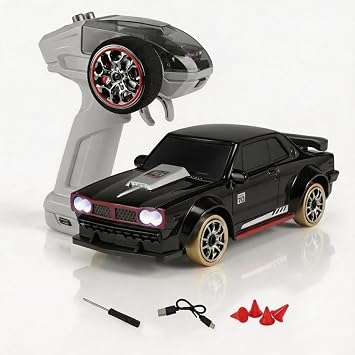 164 Mini Pro RC Drift Car with Gyro,High-Grade Gift Choice BLACK