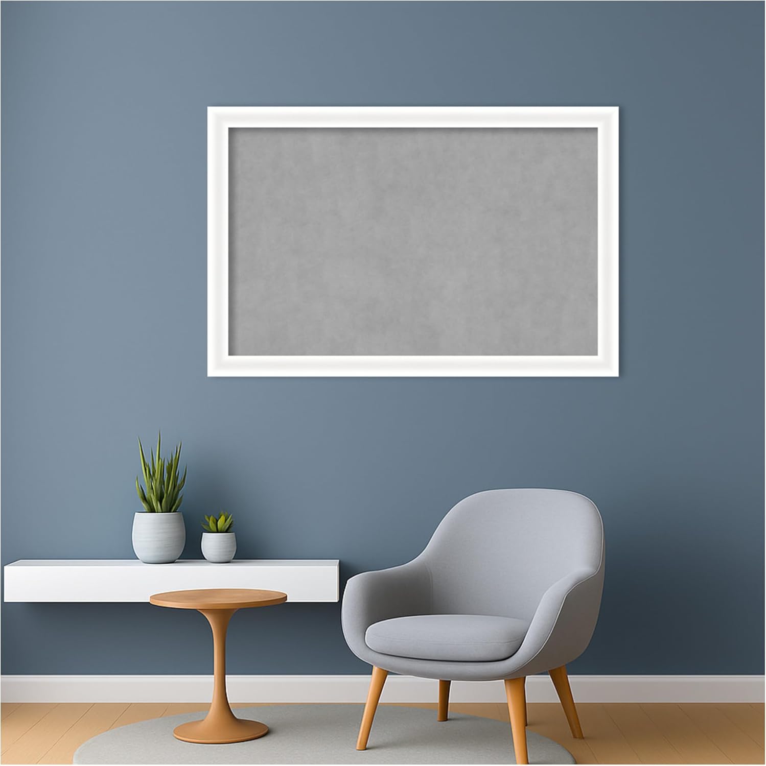 Amanti Art White Framed Magnetic Board 23x35 Large Vision Board for use with Magnets, 100% Metal Sheet to Display Items as Office Decor or for Home Organization in mudroom, Kitchen or Kids Room