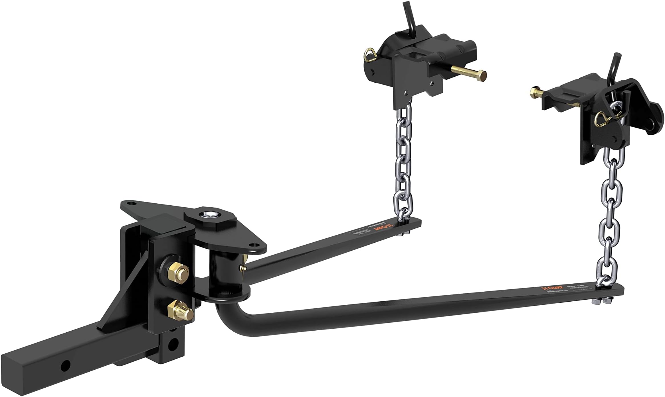 CURT 17051 MV Round Bar Weight Distribution Hitch, Up to 8,000 lbs., 2-Inch Shank