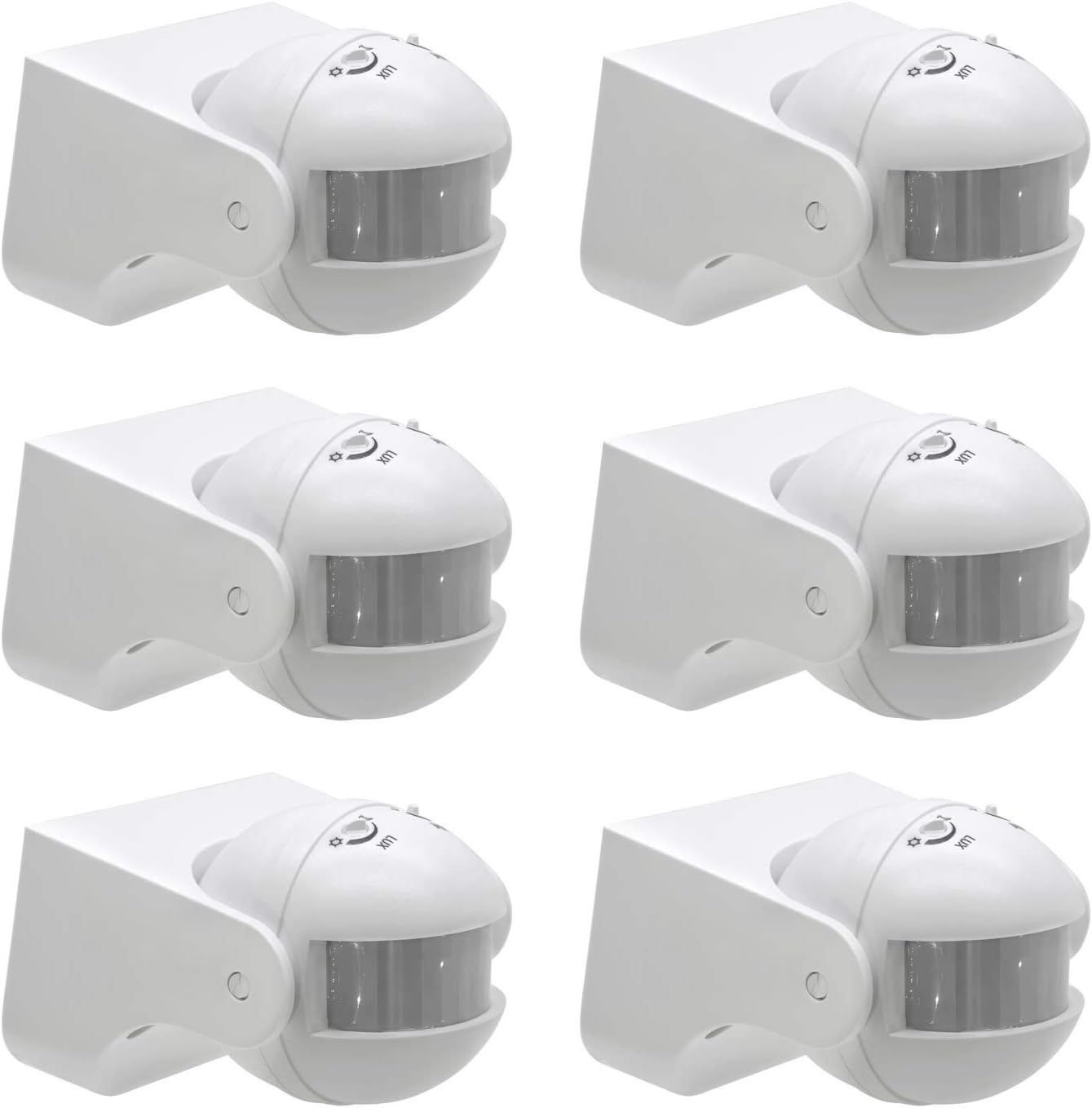BS039B | PIR Motion Sensor Light Switch | 180° Infrared Wall Switch | Adjustable Delay & LUX | Indoor/Outdoor Use | Neutral Wire Required | 110–240V AC | Pack of 6