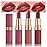 evpct 3Pcs Matte Creamy Lipsticks Set, Maroon Wine Coral Ruby Red Lip Stick Set for Women, Long Lasting Waterproof Velvet Lipsticks Blendable Silky, Longwear Lip Makeup Set 24 hours original labios 02