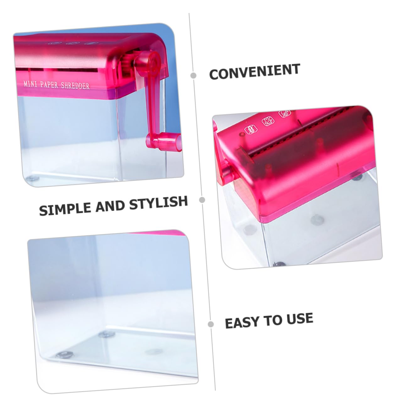 Happyyami Trituradora Manual De Papel Resistente y Compacta para Oficina y Hogar Trituradora Pequeña Portátil Sin Electricidad Accesorio Práctico De Mano para Uso Diario
