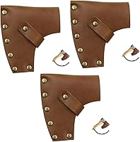 Vista 10 de STOBAZA Funda protectora de piel gruesa para hacha para cubiertas para aventuras de camping al aire libre