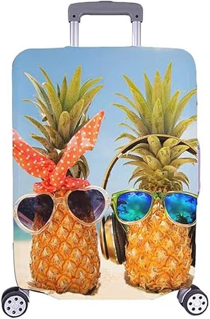 review InterestPrint Funny Tropical Beach Pineapples Travel Luggage Cover Suitcase Protector Fits 26