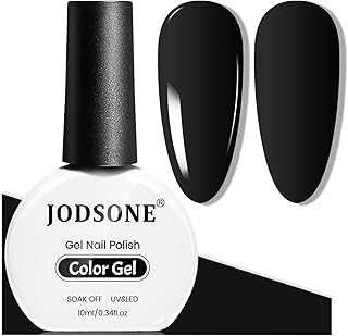 JODSONE 10ml Black Gel Nail Polish Black Gel Polish Soak Off Led Gel Polish Nail Art Manicure Salon Diy Need U V Lamp