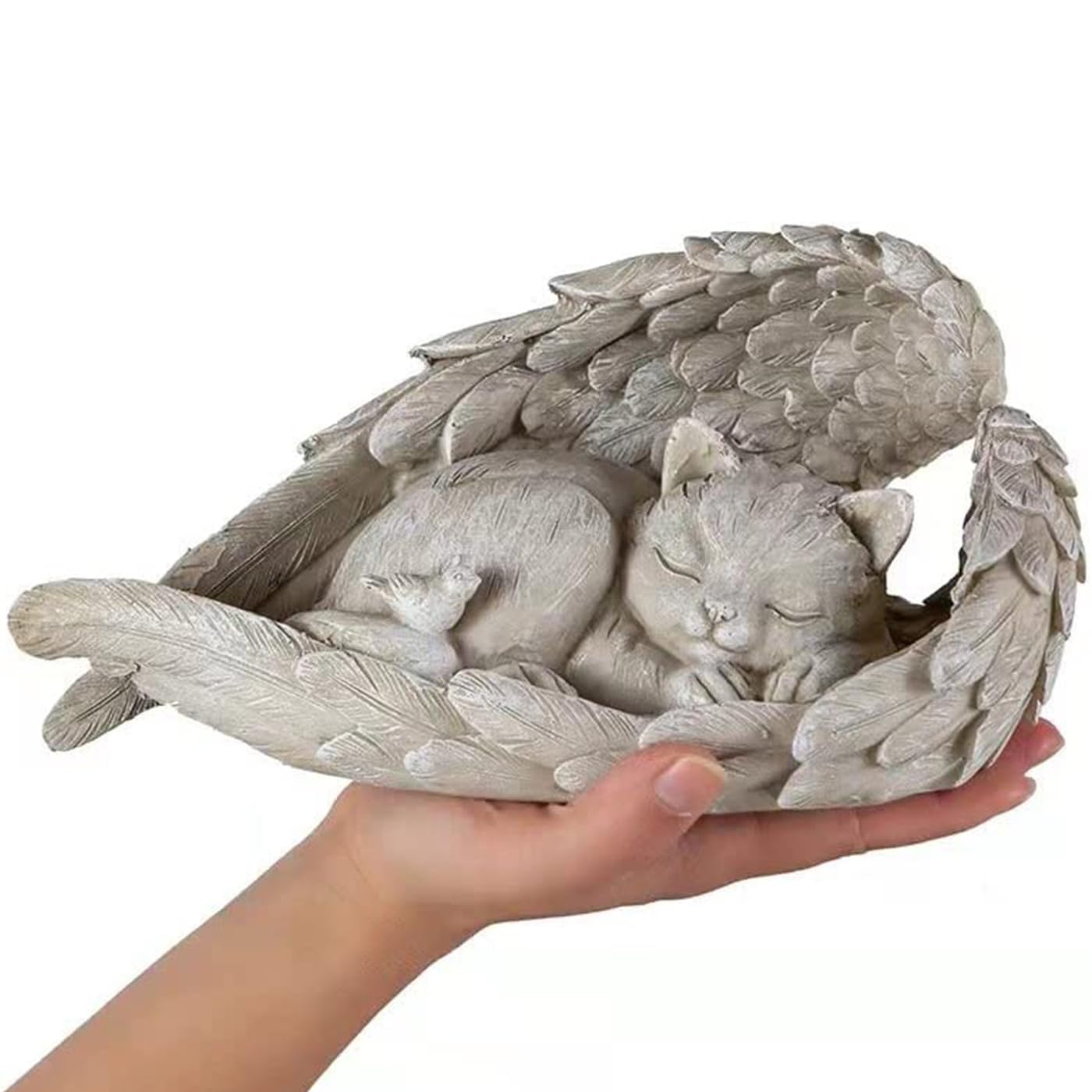 Tombe en Forme d'ange pour chat, statue souvenir pleine de douceur pour votre jardin