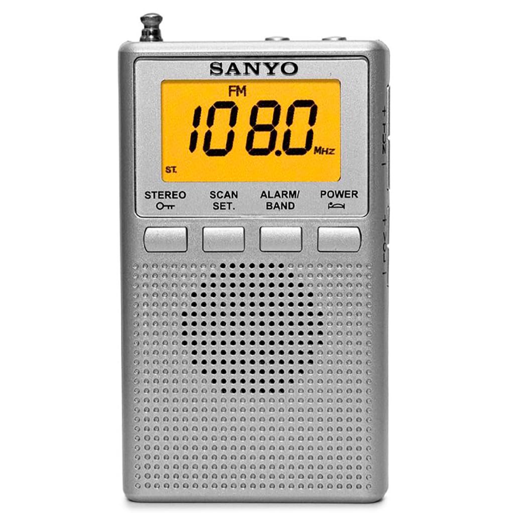 Radio Sanyo KS134 Am/FM – De Bolsillo Digital con Pantalla LCD. Am/FM Digital | Pantalla LCD retroiluminada | Escaneo automático | Función de sueño | Memoria de emisoras