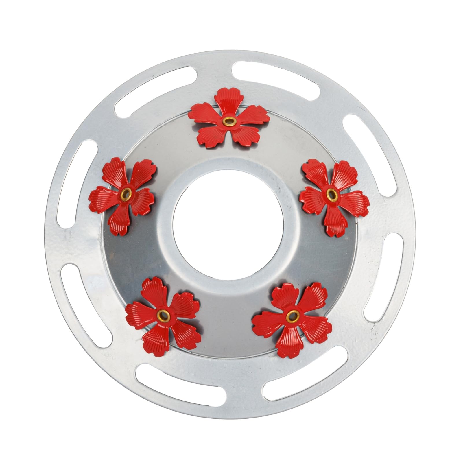 WOSIBO Metal Top Hummingbird Feeders Base Cover Base Replacement Part for Hummingbird Feeders Base Metal Top Cover and Brush Only (Silver-2)