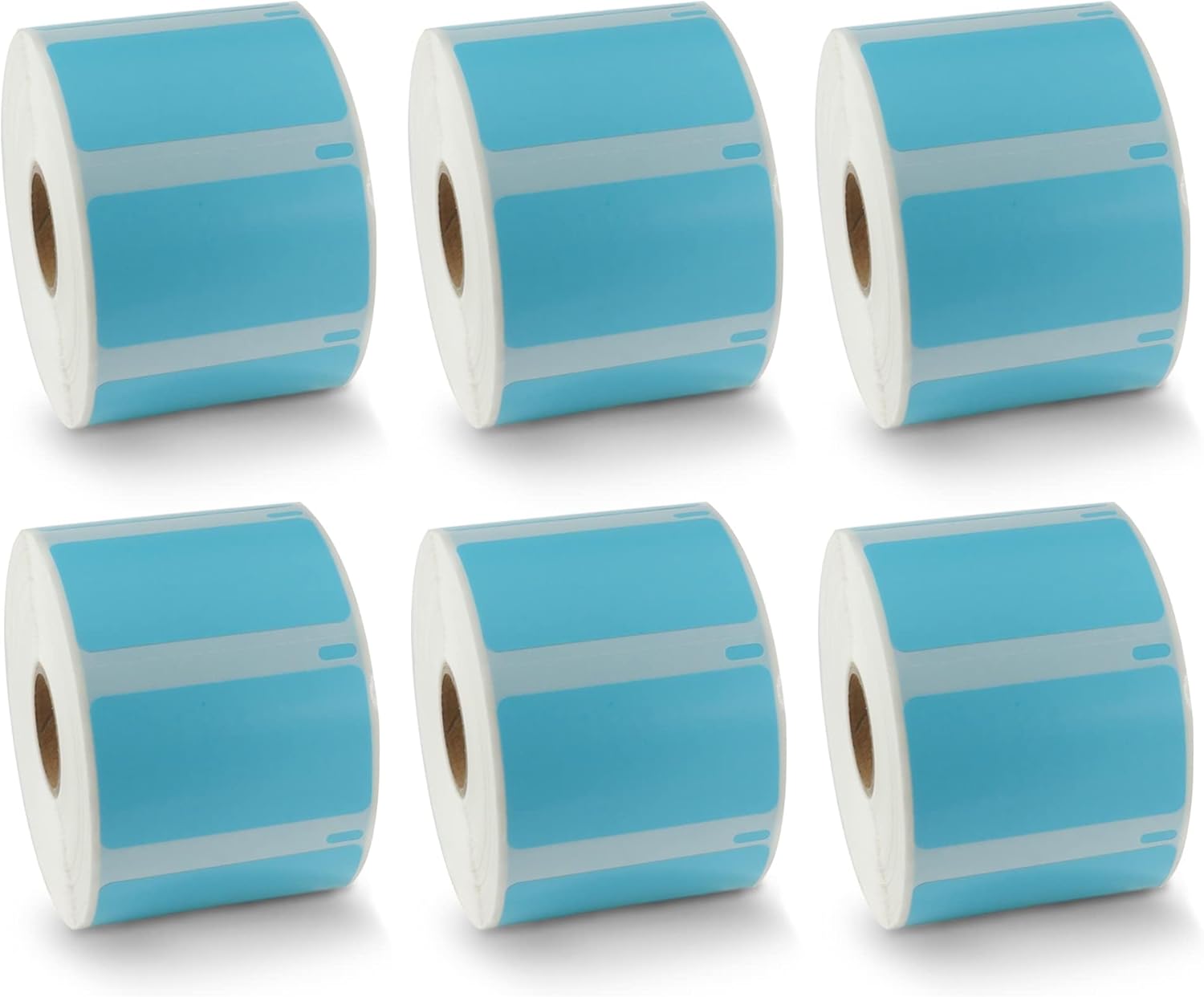 BETCKEY - Compatible DYMO 30334 (2-1/4" x 1-1/4") Medium Multipurpose Barcode/FNSKU Labels - Compatible with Rollo, DYMO Labelwriter 450, 4XL & Zebra Printers[6 Rolls, 6000 Labels, Blue]