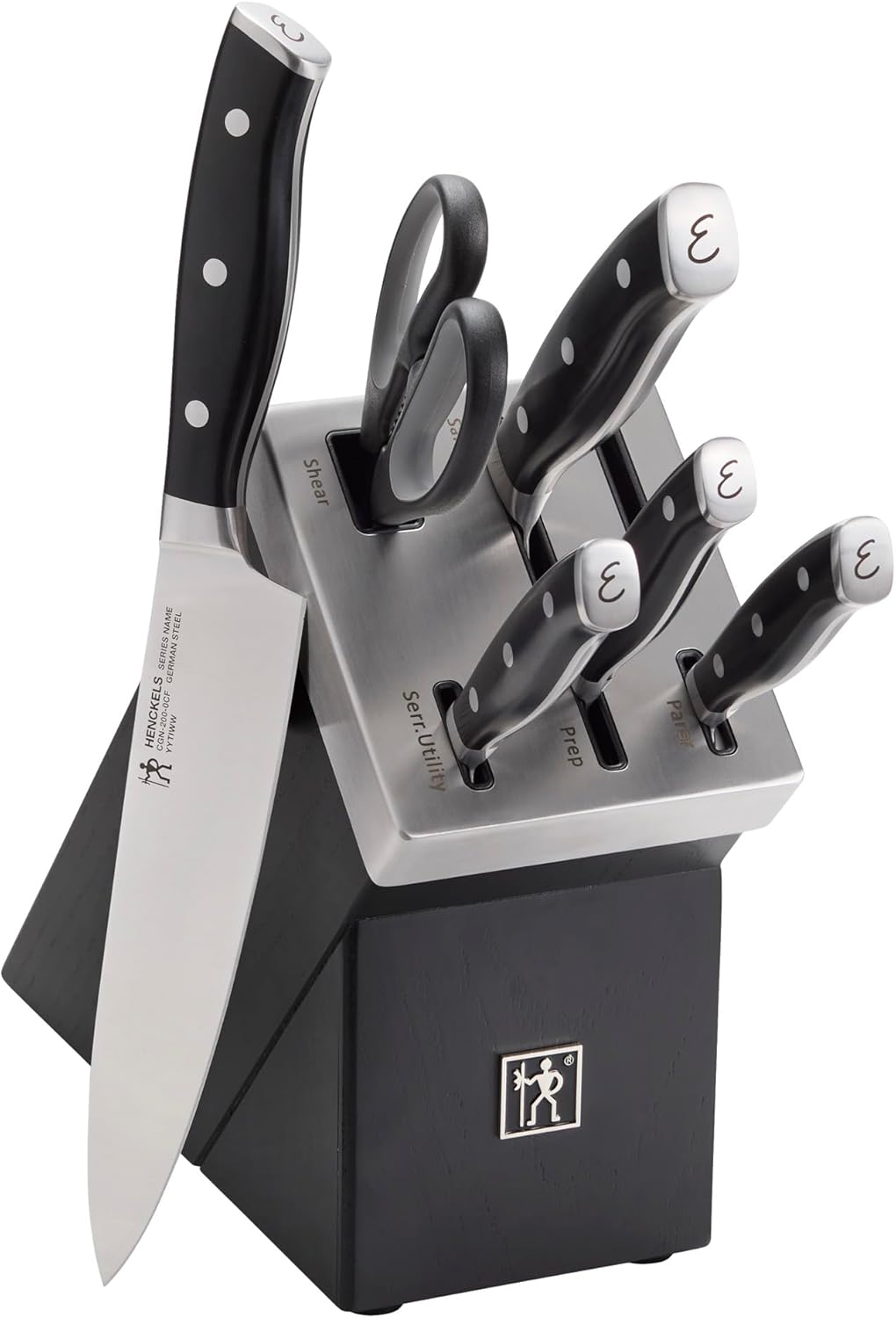 HENCKELS x EMERIL Lagasse The Nola Collection Razor-Sharp German 7-pc Self-Sharpening Knife Block Set, Made in Company-Owned German Factory with Special Formula Steel perfected for almost 300 Years