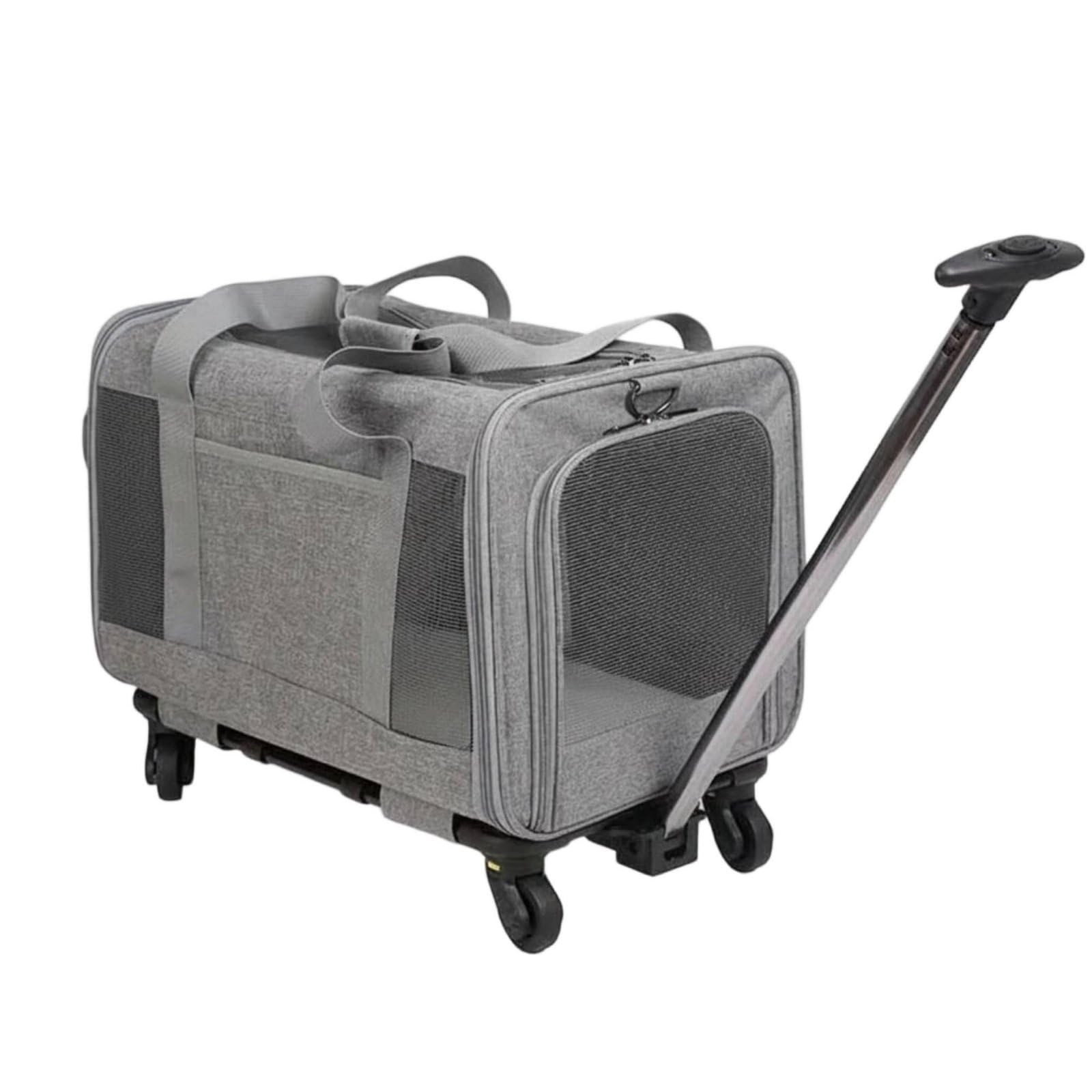 rockible Transportín con Ruedas Gran Capacidad Multifunción para Viaje, Gris