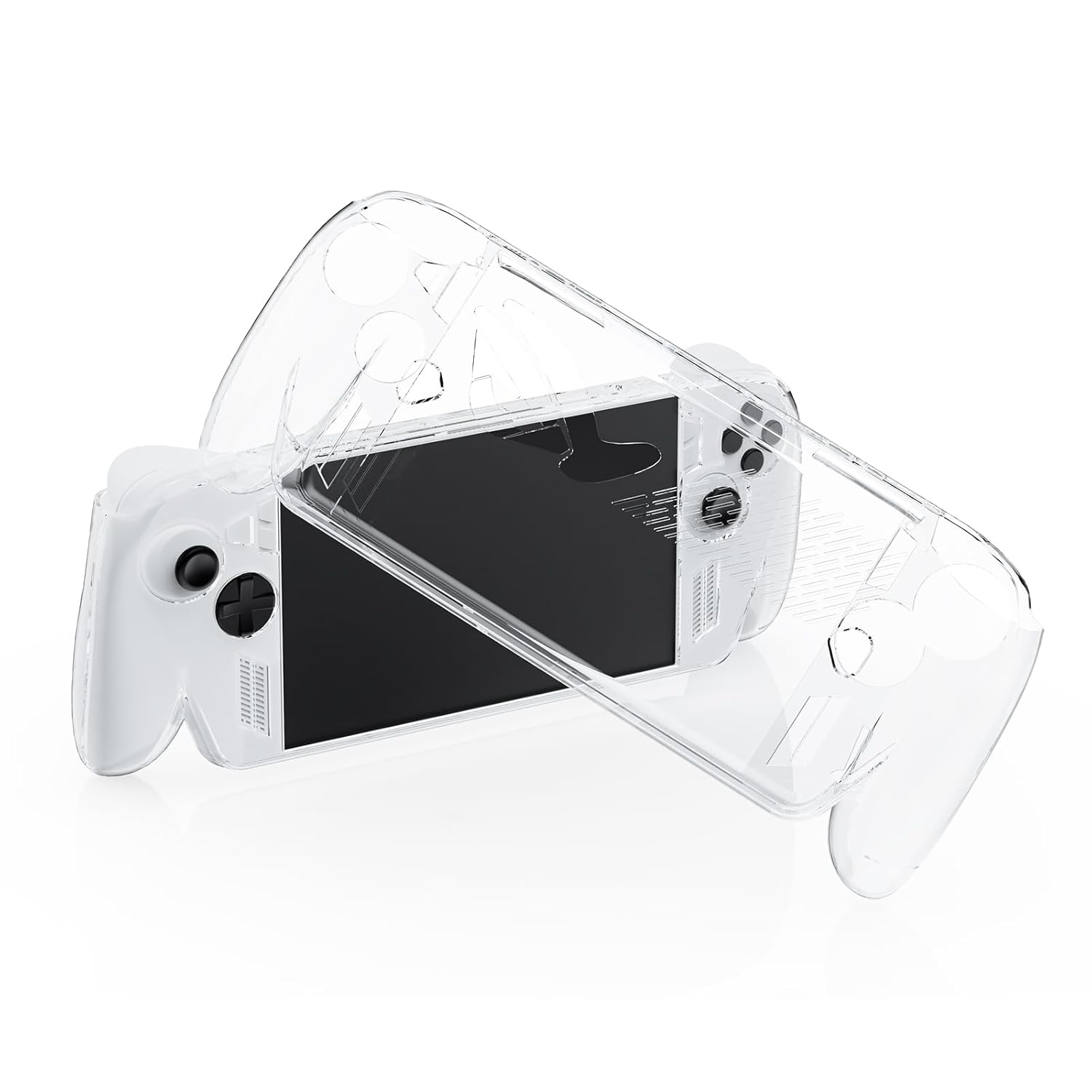 Protective PC Transparent Cover Sleeve for ROG XBOX Ally/Ally X Game Console Sweatproof Full-coverage Scratch-resistant Shockproof Anti-drop Case Gaming Accessories with Ergonomic Grip and Ventilation Port